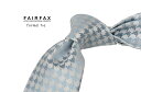 ■TRAD SALE!【 FAIRFAX / フェアファクス 】フォーマル/ネクタイ グレイッシュサックスとオフホワイトのシャドーガンクラブ柄ネクタイ【礼装用 ...