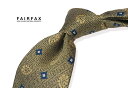 ■TRAD SALE!【 FAIRFAX / フェアファクス 】小紋 ●イエロー系ヘリンボーン織り地に濃紺×オフホワイトの小紋、イエロー系ペイズリー柄小紋タイ/...