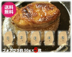 【送料無料】フォアグラ 約50g(40-55g) 5個 カナール ポーション エスカロップ カット テリーヌ ムース ハンガリー産 個別パック 冷凍