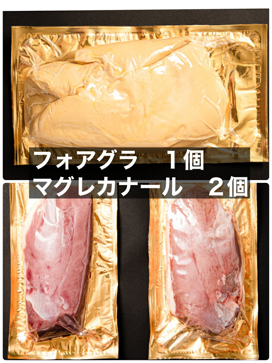 送料無料 フォアグラ 鴨肉 フォアグラ カナール 1個 マグレカナール2個 鴨肉 鴨ロッシーニ風 フォアグラ食べ比べ マグレドカナール