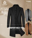 中綿ハーフコート ウール ロングコート 紳士服 Pコート ピーコート 春秋冬 チェスターコート ビジネスコート スプリングコートジャケット 紳士服 送料無料 メ...