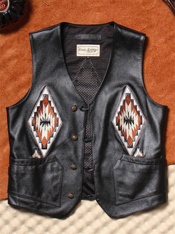 本革ベスト牛革レザーベストメンズ秋...