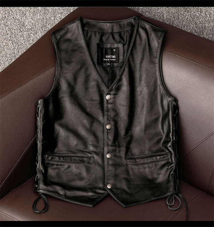 本革ベスト牛革レザーベストメンズ秋...