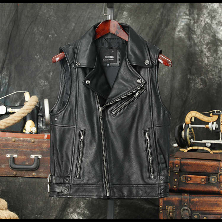 本革ベスト牛革レザーベストメンズ秋...