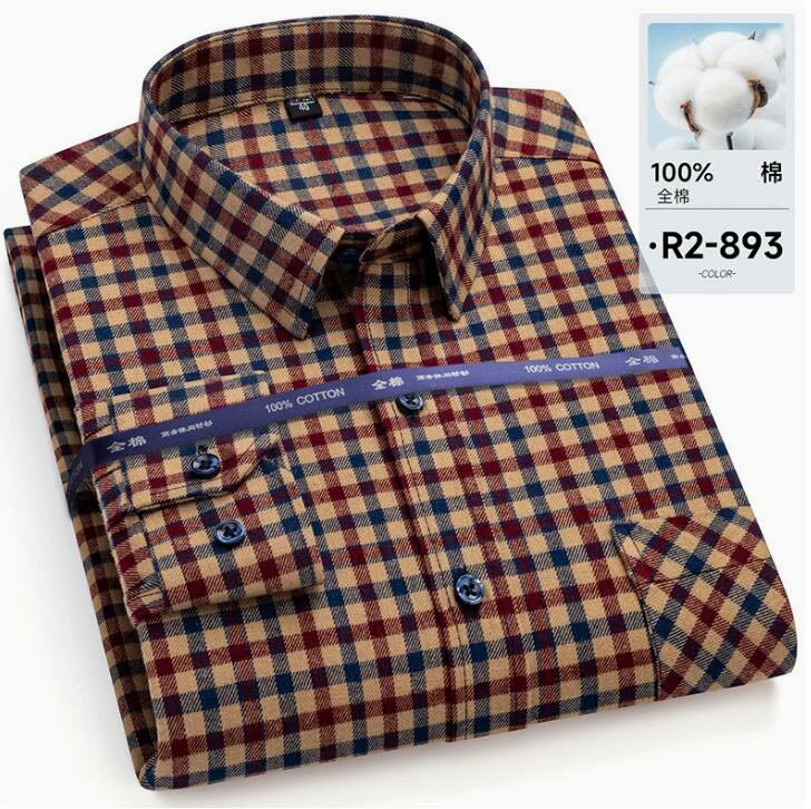 樂天商城 - チェックシャツ メンズ ネルシャツ 全6色 コットン100％ 秋冬シャツ Yシャツ カジュアル 折り襟シャツ 紳士服 長袖シャツ 春服 秋物 冬物 青色 送料無料