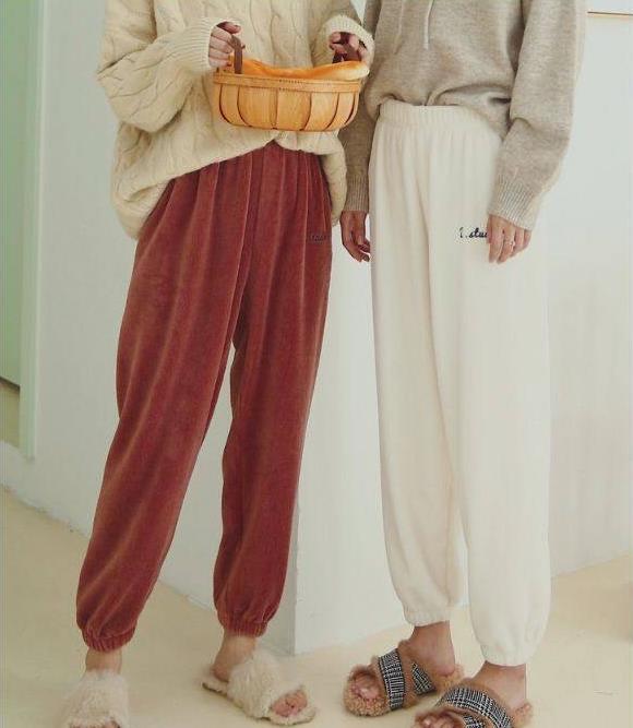 ルームパンツ ボア 暖かい パジャマズボン 冬用 寝巻き レディース 厚手 パンツのみ 裏起毛 女子 スウェット 長裾 冬用 女子 ボトムス 灰色 青色 ピンク...