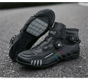 バイクシューズ バイクブーツ メンズ バイク用ショートブーツ ライディングブーツ バイク用 シューズ Short Boots レーシングブーツ ライディングシュ...