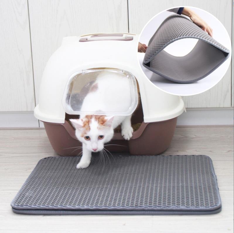 砂取りマット 猫トイレ用 トイレマット 3サイズ 猫砂キャッチャー 猫砂マット 猫砂飛散防止 猫砂取りマット ペット 二重構造 滑り止めマット 清潔簡単 猫のトイレ用品 飛び散り防止マット送料無料