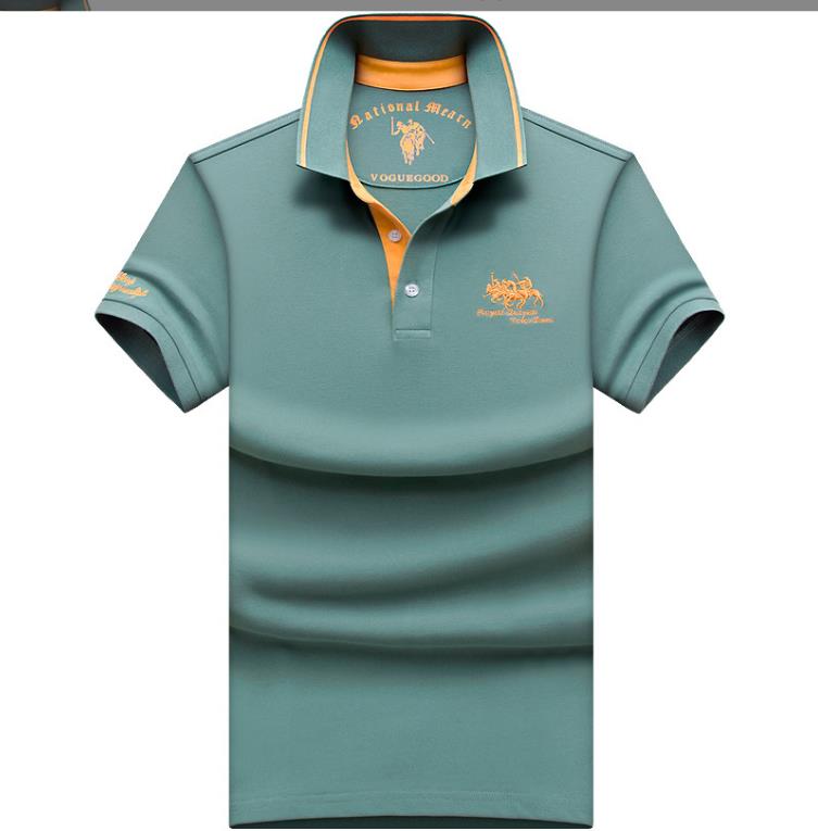 ポロシャツ メンズ Polo 6色 コットン 半袖Tシャツ Tシャツ 綿 黒色 白 トップス クールビズ カジュアル 男性 メンズファッション