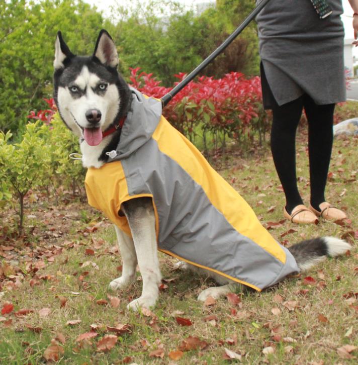 ドッグレインカバー ポンチョ ワンチャン用レインウエア レインジャケット 中型犬用 防風 防水 レイン..