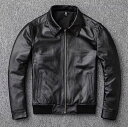 レザージャケット 本革ジャケット メンズ 革ジャン 牛革 野球服ファスナー ジャンバー ライダースジャケット バイクウェア 秋冬用 防風耐磨 leather j...