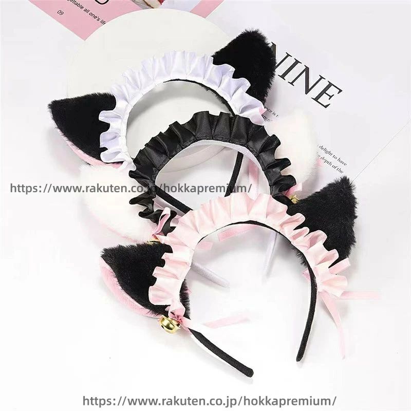 コスプレ ゴージャス 大人っぽい レデイース ヘアアクセサリー ベル付き 猫耳 コスチューム ヘッドバンド カチューシャ ヘアバンド 2点セット