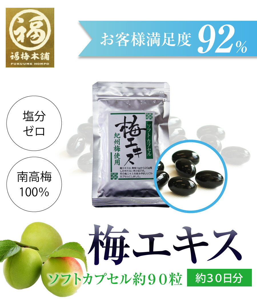 【あす楽15時迄】梅エキス （梅肉エキス）ソフトカプセル　約90粒のサムネイル