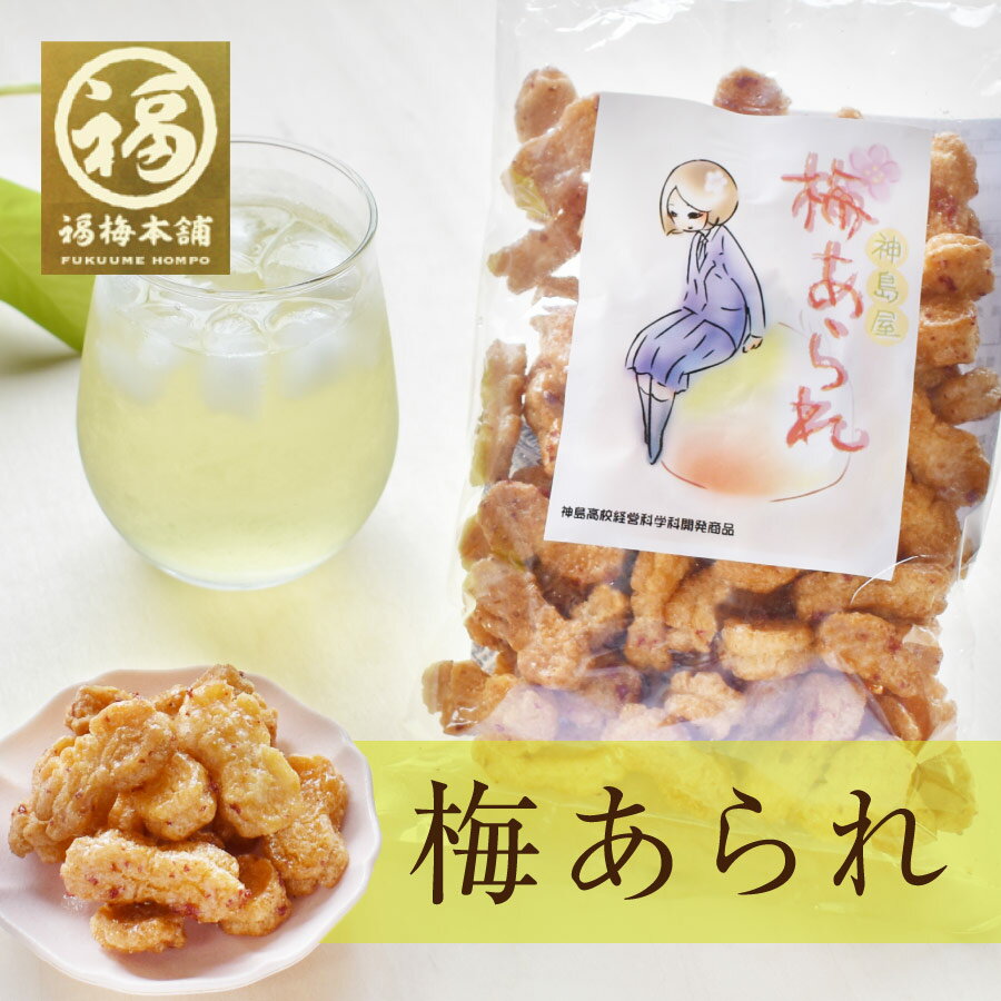 あられ 梅あられ おかき 梅おかき 梅干し 梅干梅肉 梅風味 お菓子 和菓子 ご自宅用 プチギフト 梅あられ100g