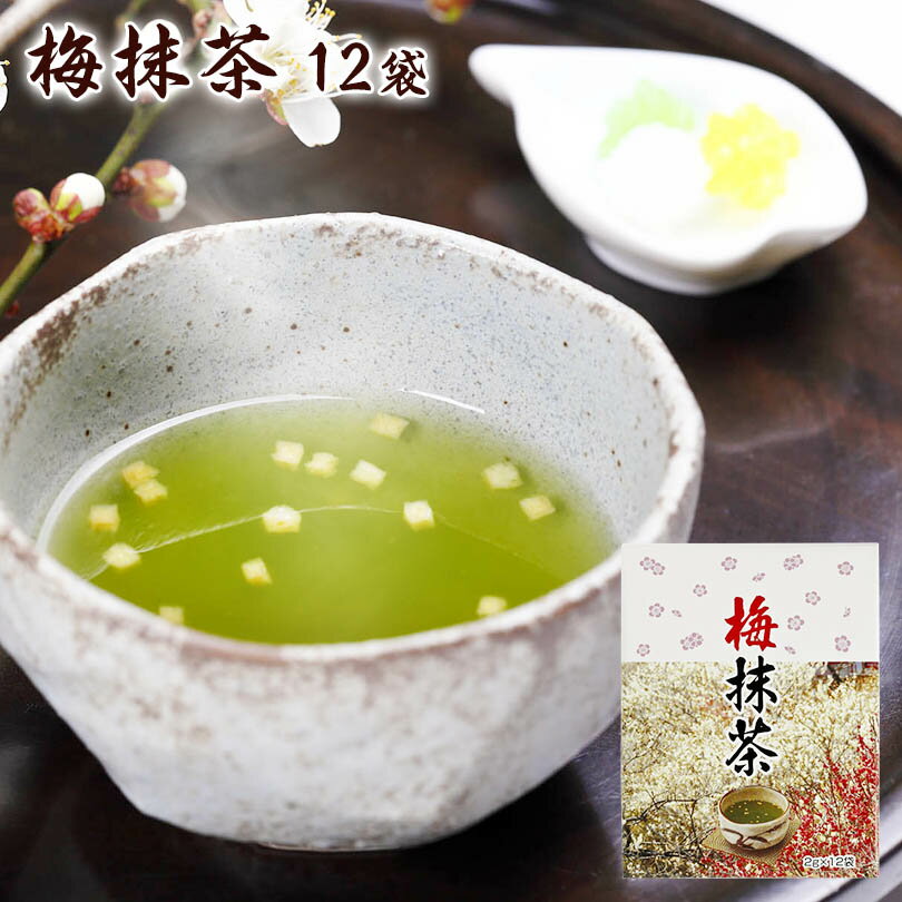 梅抹茶 24g（2g×12袋入）お茶/粉末/抹茶/梅/お茶漬/おかゆ/おにぎりにも【メール便にてお届けいたします】 お取り寄せ グルメ