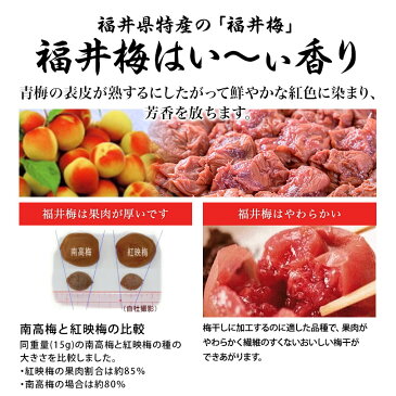 訳あり 梅干し 【送料無料】 つぶれ梅 250g×3個=750g 無添加しそ漬 うす塩 はちみつ セット商品 食べ比べ ご飯のお供 福井県産紅映梅 国産 わけあり バニリン