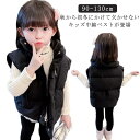 ダウンベスト 子供服 ノースリーブ キッズ 厚手 ジャケット ベスト 中綿 女の子 ダウンベスト チョッキ アウター ボタン 秋冬 130cm 防寒 羽織り 袖なし 100cm 110cm 120cm 女の子 前開き