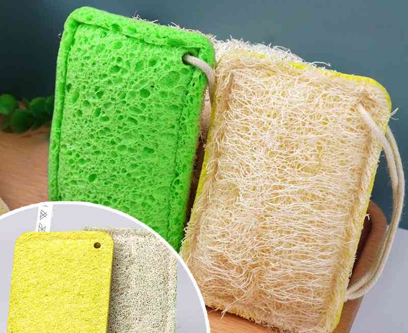 10個セット ヘチマスポンジ へちまたわし 食器洗い ボディスポンジ キッチンスポンジ 圧縮 台所用スポ..