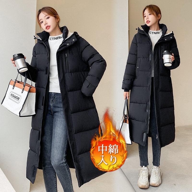 ダウンコート レディース 秋 冬 中綿コート フード付 ロングコート 暖かい 中綿入り 軽い 体型カバー アウター 防寒対策 保温 厚手 通勤通学