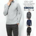 ニット セーター タートルネック メンズ 長袖 秋 冬 春 ハイネック ケーブル 暖かい 防寒 寒さ対策 カジュアル 着痩せ 敬老の日 プレゼント