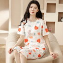 パジャマ レディース 婦人 半袖 Tシャツ 七分丈 ひざ下 ズボン ポケット付き コットン ホームウェア ルームウェア 猫 ゆったり M 2XL ぽっちゃり 夏...