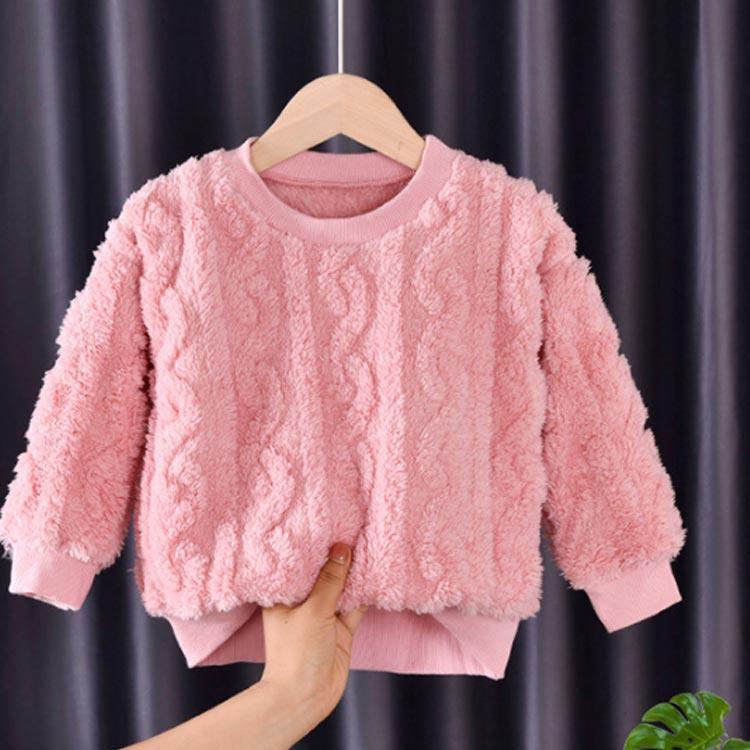 両面起毛 トレーナー キッズ 90-130cm 長袖 トップス 冬服 秋 フランネル もこもこ ボアフリース 子供服 男の子 女の子 ベビー