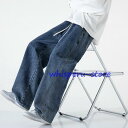 ジーンズ メンズ 裏起毛 裏ボア ワイドパンツ バギーパンツ デニム パンツ ボトムス 紐パン ウォッシュ 防寒 秋冬