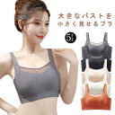 背中 ブラジャー 脇肉 胸を小さく見せるブラ ノーワイヤー 単品 ナイトブラ ブラジャー スッキリ さらし 大きな胸を小さく見せる 補正下着 胸元カバ