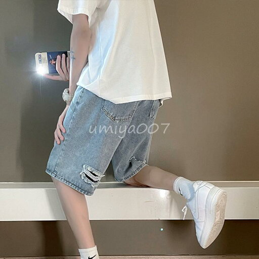 ハーフパンツ ショートパンツ メンズ デニムパンツ 五分丈 ダメージ加工 デニム ボトムス 夏 ジーンズ かっこいい カジュアル ハーフパンツ ショートパンツ メンズ デニムパンツ 五分丈 ダメージ加工 デニム ボトムス 夏 ジーンズ かっこいい カジュアル