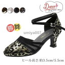ダンスシューズ ヒール 社交ダンス 豹柄 シューズ レディース モダンシューズ スタンダード 勝負シューズ 衣装 靴 初心者 練習 美脚 踊りやすい