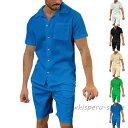 ジャージ 上下セット メンズ セットアップ 夏服 半袖 シャツ ショートパンツ