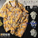 セットアップ メンズ 半袖 2点セット 上下セット アロハ アロハシャツ 半袖シャツ ハーフパンツ 大きいサイズ 夏 旅行 おしゃれ ファッション