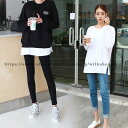 Tシャツ レディース 長袖 白T カットソー 無地 ロンT レイヤード 重ね着 長袖Tシャツ ゆったり 無地Tシャツ 白 クルーネック(4)