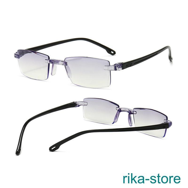 老眼鏡 メンズ レディース おしゃれ 縁なし ブルーライトカット パソコン用メガネ 度数表 軽量 リーディンググラス シニアグラス 敬老の日 40代/50代 男性 女性