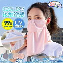 【2枚セット】 フェイスマスク 冷感 夏用 メッシュ UV メンズ レディース 耳掛け 日焼け防止 涼しい 通気性 暑さ対策 飛沫対策 バイク ゴルフ