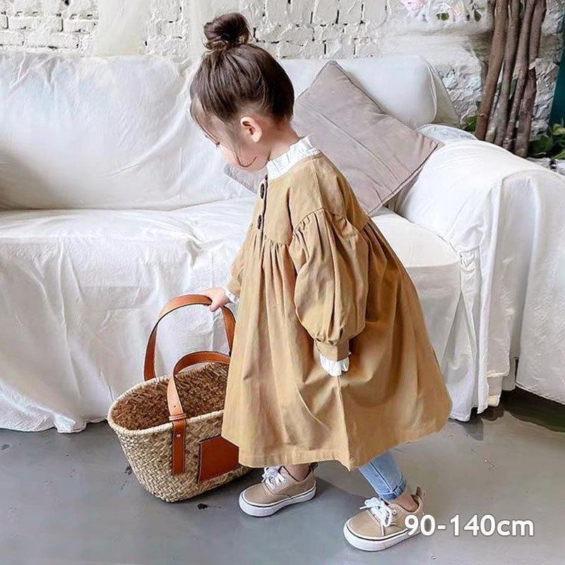 韓国子供服 女の子 おしゃれ アウター キッズ コート 春 秋 可愛い 女の子 トレンチコート シンプル