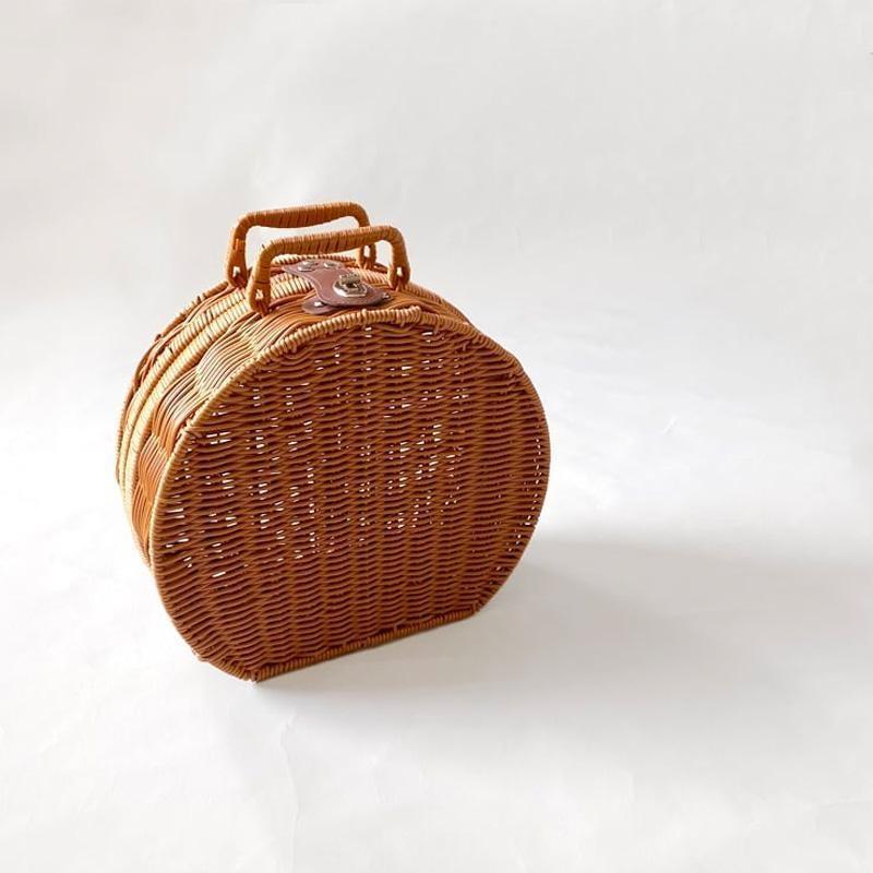 かごバッグ 子供 バスケット トランク 女の子 男の子 キッズ おしゃれ かわいい ナチュラル 韓国 小物..