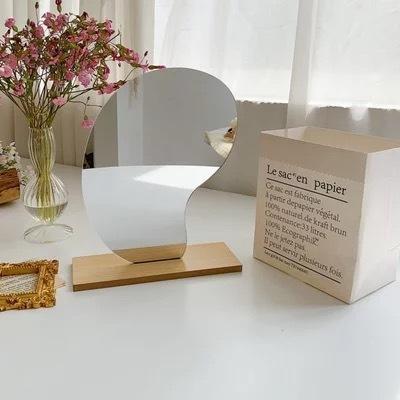 韓国インテリア おしゃれ スタンドミラー 鏡 卓上ミラー おしゃれ かわいい プレゼント　ビーンズスタ..