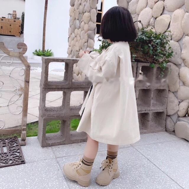 キッズ アウター コート フードなし 女の子 ガールズ 無地 子ども 子供服 韓国子供服 ノーカラー ノーカラーデザインアウター O031