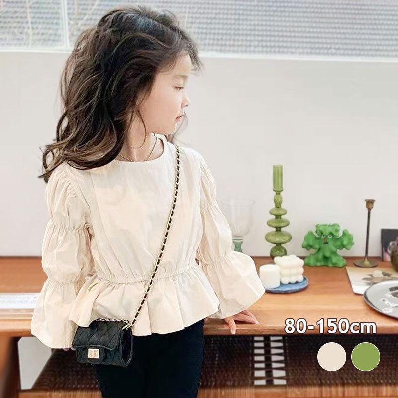 キッズ ブラウス 子ども ベビー 長袖 女の子 シャツ 韓国子供服 フリル トップス おしゃれ 秋 春 へプ..