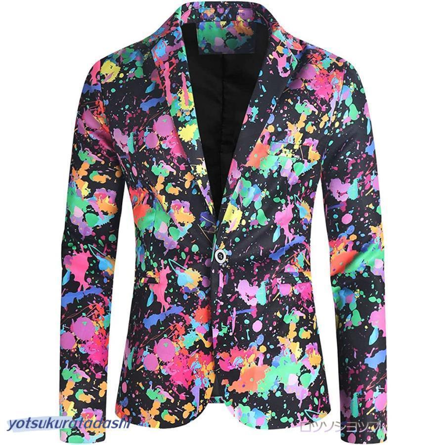 スーツ メンズ 春 秋 冬 テーラード カラフル 礼服 ビジカジ アウター 長袖 スリム 細身 フォーマル ス..
