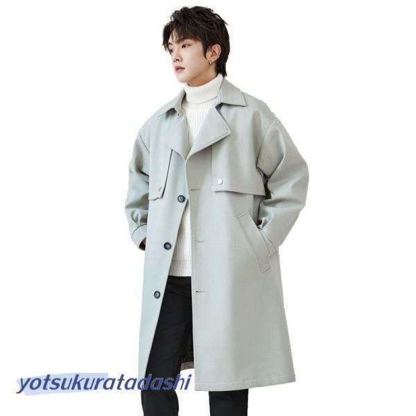 チェスターコート コート メンズ ロング ビジネスコート 大きい 通勤 通学 秋服 秋服 防風 防寒 おしゃ..