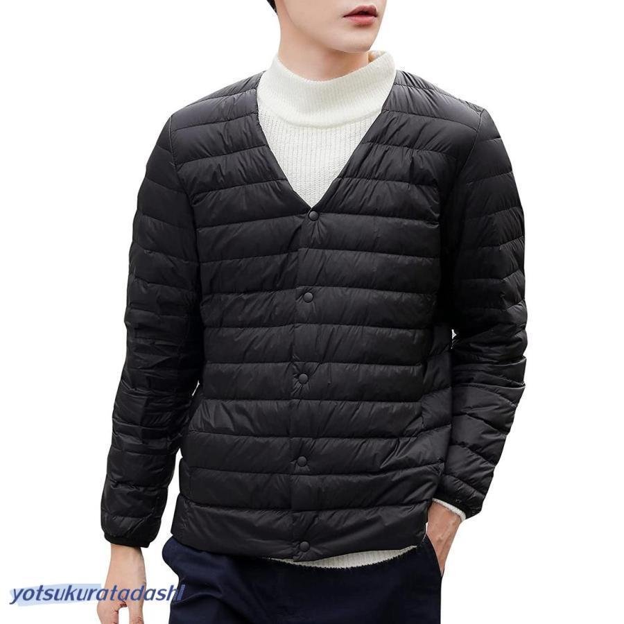 インナー メンズ vネック 長袖 冬服 ゆったり おしゃれ コート ジャケット アウター ジャケット 防寒 防風 ブルゾン