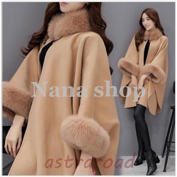 チェスターコート ロング丈 マント ファーコート レディース ロングコート 秋 冬 ラシャ アウター 着痩..