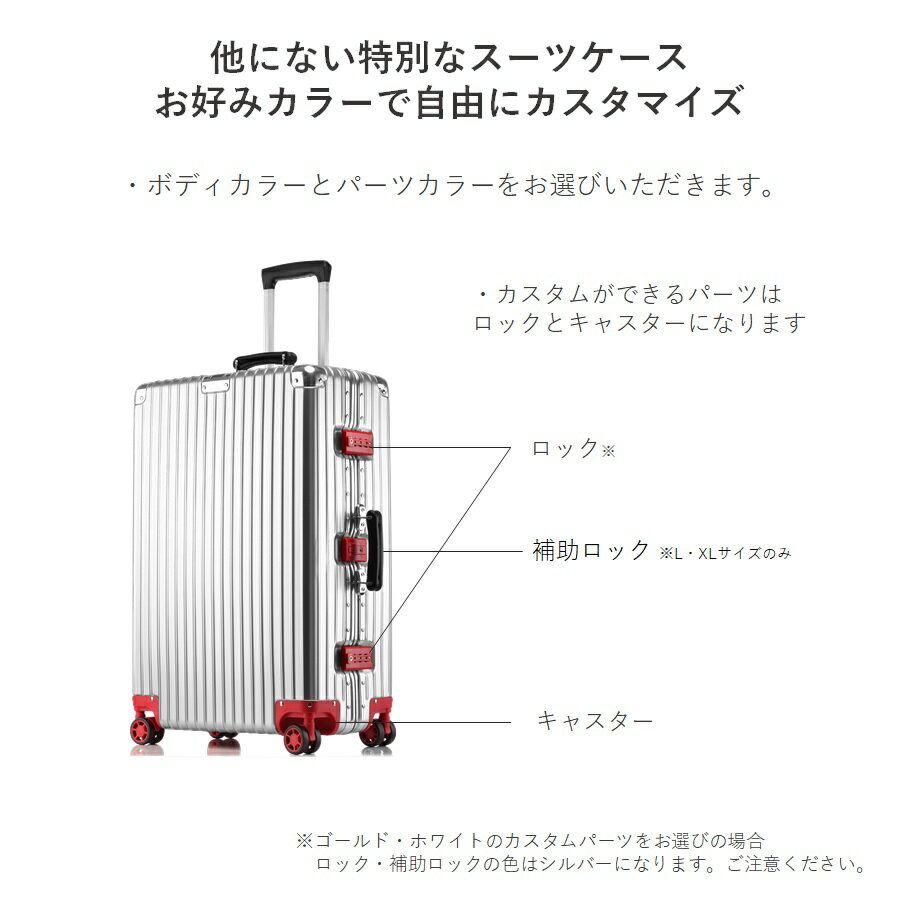 スーツケース Mサイズ カスタムパーツ tsa...の紹介画像2