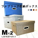 収納ボックス 2個セット Mサイズ 布 取っ手 おもちゃ シ