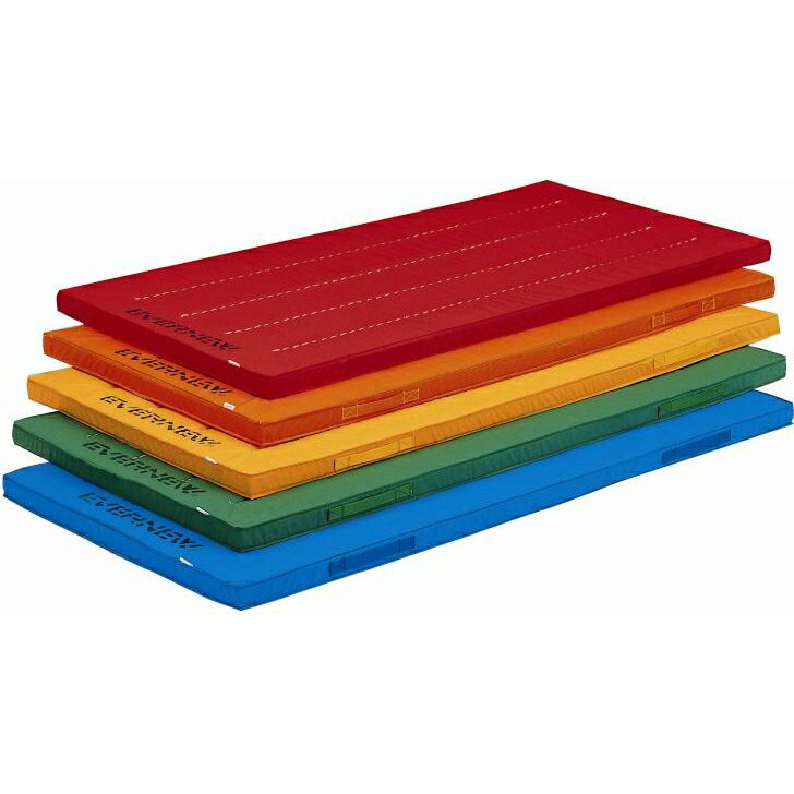 エバニュー カラーマット体操 スイム・体操 エコ・抗菌カラーコンビマットすべり止付120×240×5 EKM037 青