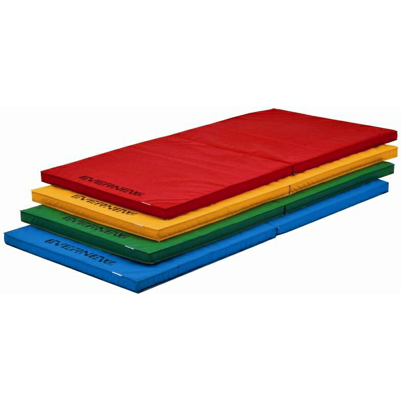 エバニュー 軽量カラー体操マット スイム・体操 折りたたみ軽量カラーマットすべり止付 EKM075 黄