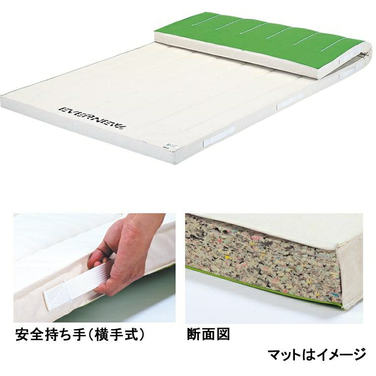 エバニュー 体操マット スイム・体操 抗菌合成スポンジマットすべり止付9号120×360×6 EKM164