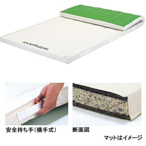 エバニュー 体操マット スイム・体操 合成スポンジコンビマットすべり止付6号120×600×6 EKM385 エバニュー 体操マット スイム・体操 合成スポンジコンビマットすべり止付6号120×600×6 EKM385